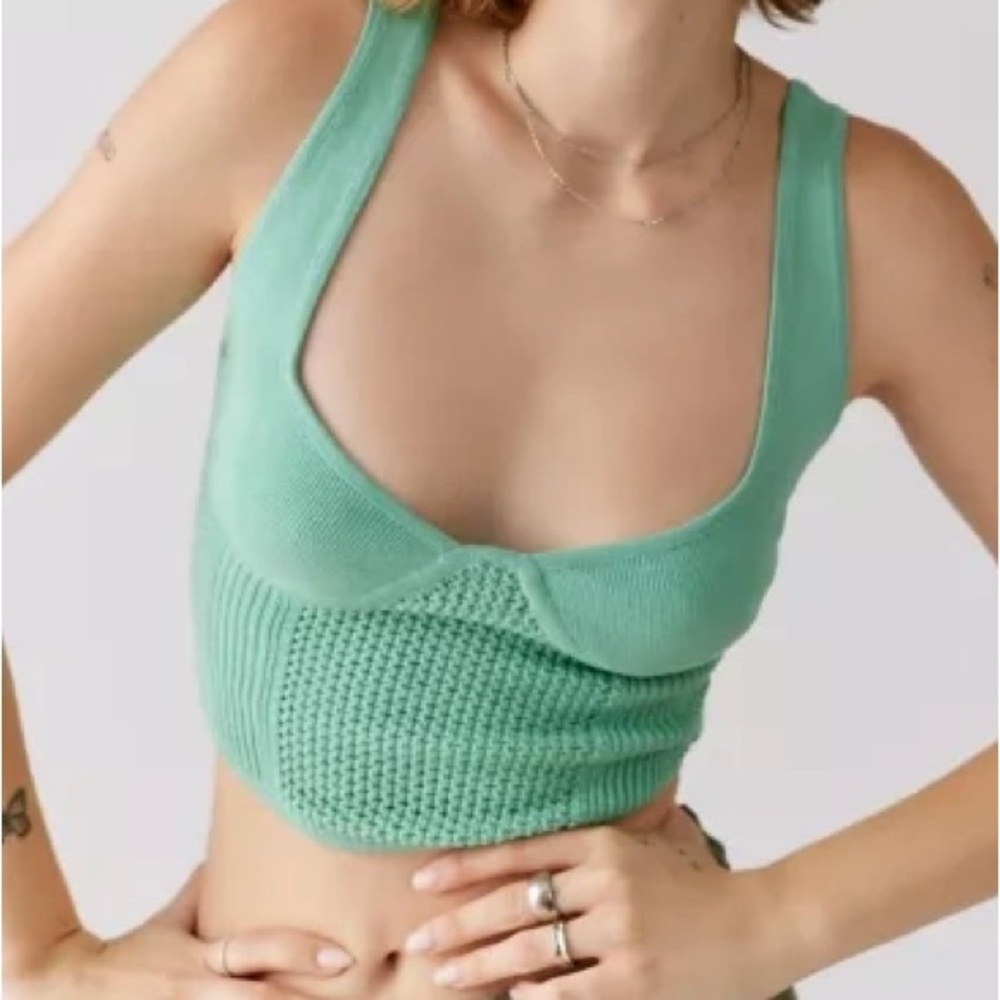 UO Zelma Knit Corset Tank Top